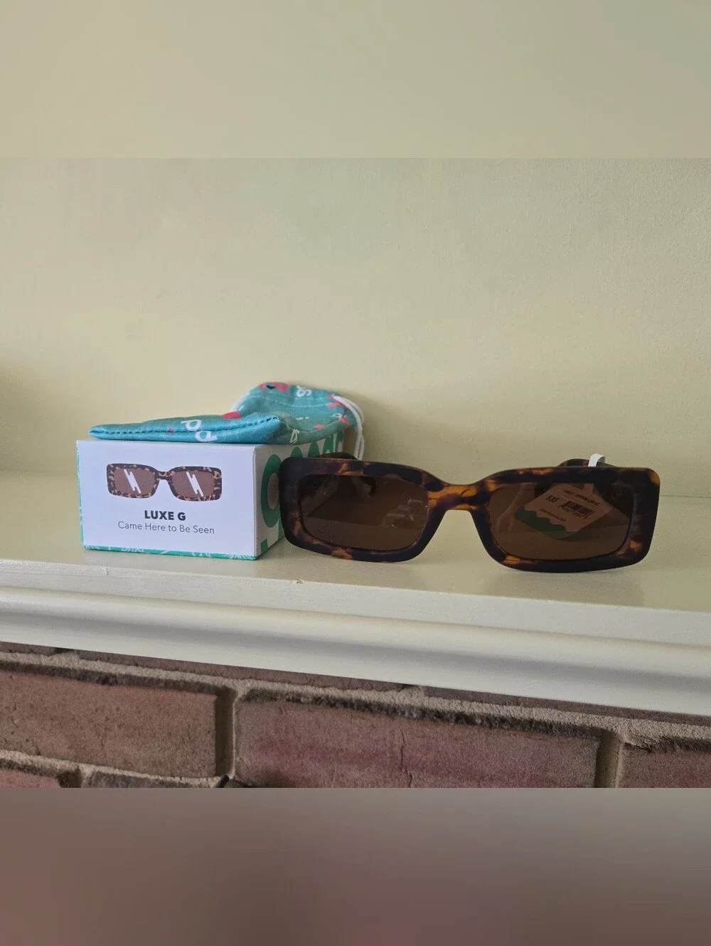 NEW Goodr Luxe G Came Here To Be Seen Tortoise Brown Square Sunglasses